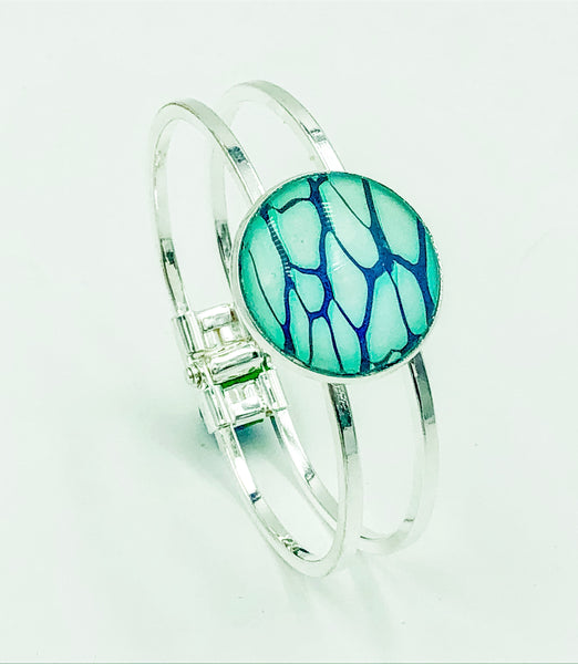 Wearable Art Bracelet - TEAL 07