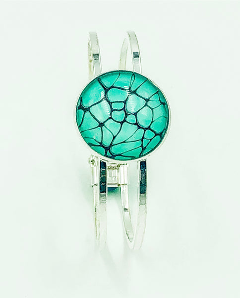 Wearable Art Bracelet - TEAL 08