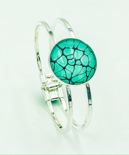 Wearable Art Bracelet - TEAL 08