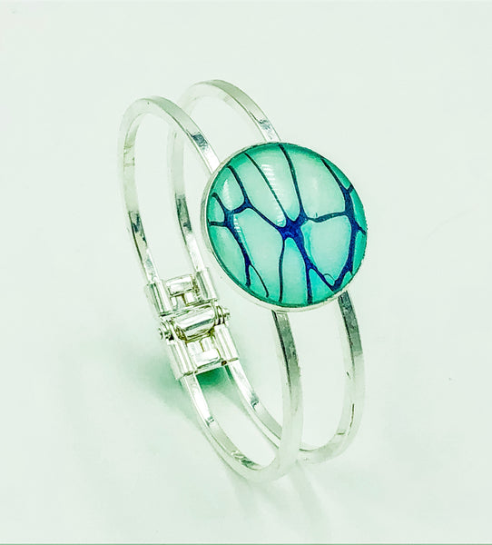Wearable Art Bracelet - TEAL 09