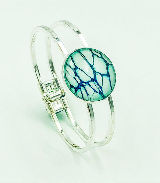 Wearable Art Bracelet - TEAL 10
